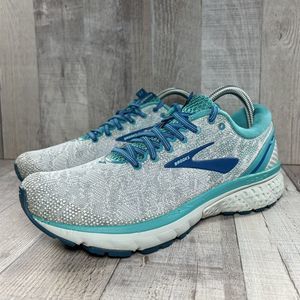 Brooks Women's Ghost 11 Running Shoes Sneakers Gray Teal Size 9.5 1202771B118